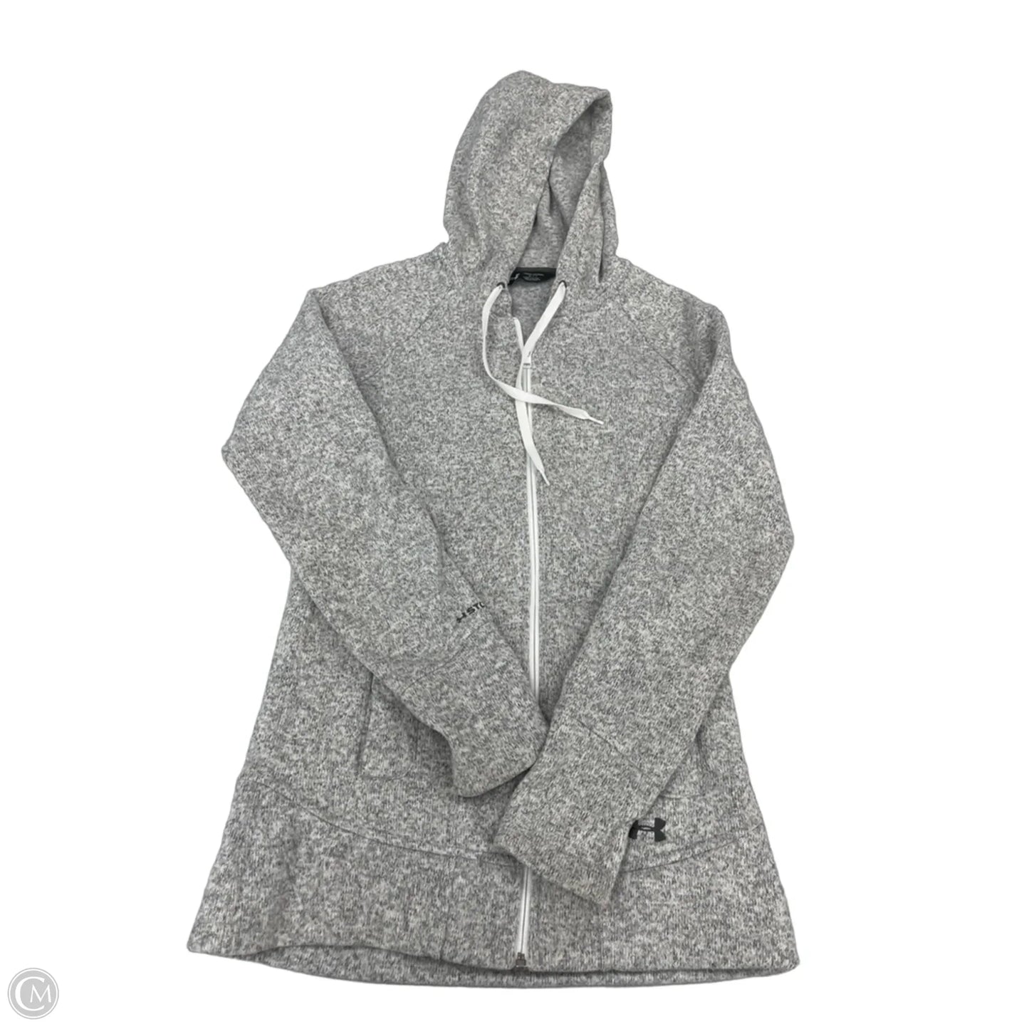 Sweatshirt Hoodie By Under Armour In Grey, Size: S