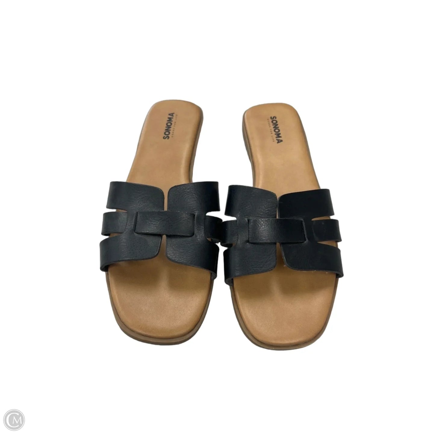 Sandals Flats By Sonoma In Black & Brown, Size: 9