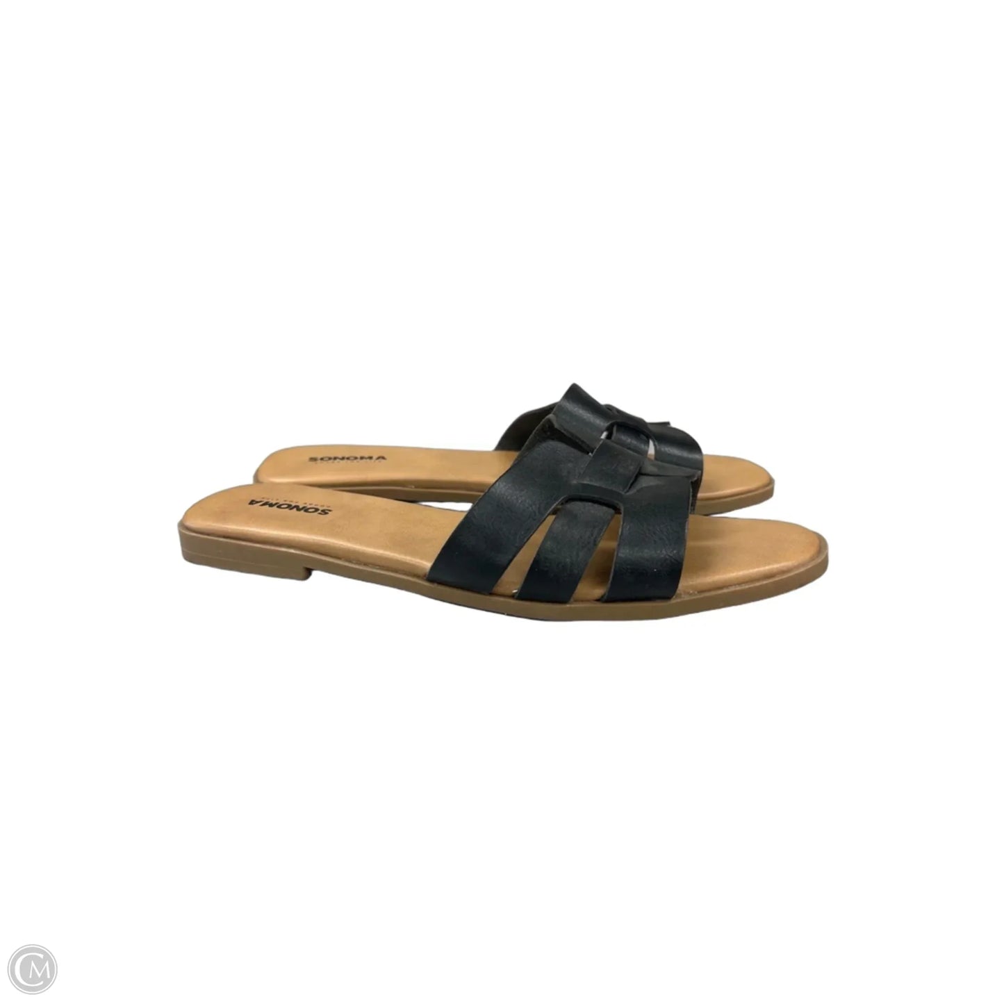 Sandals Flats By Sonoma In Black & Brown, Size: 9