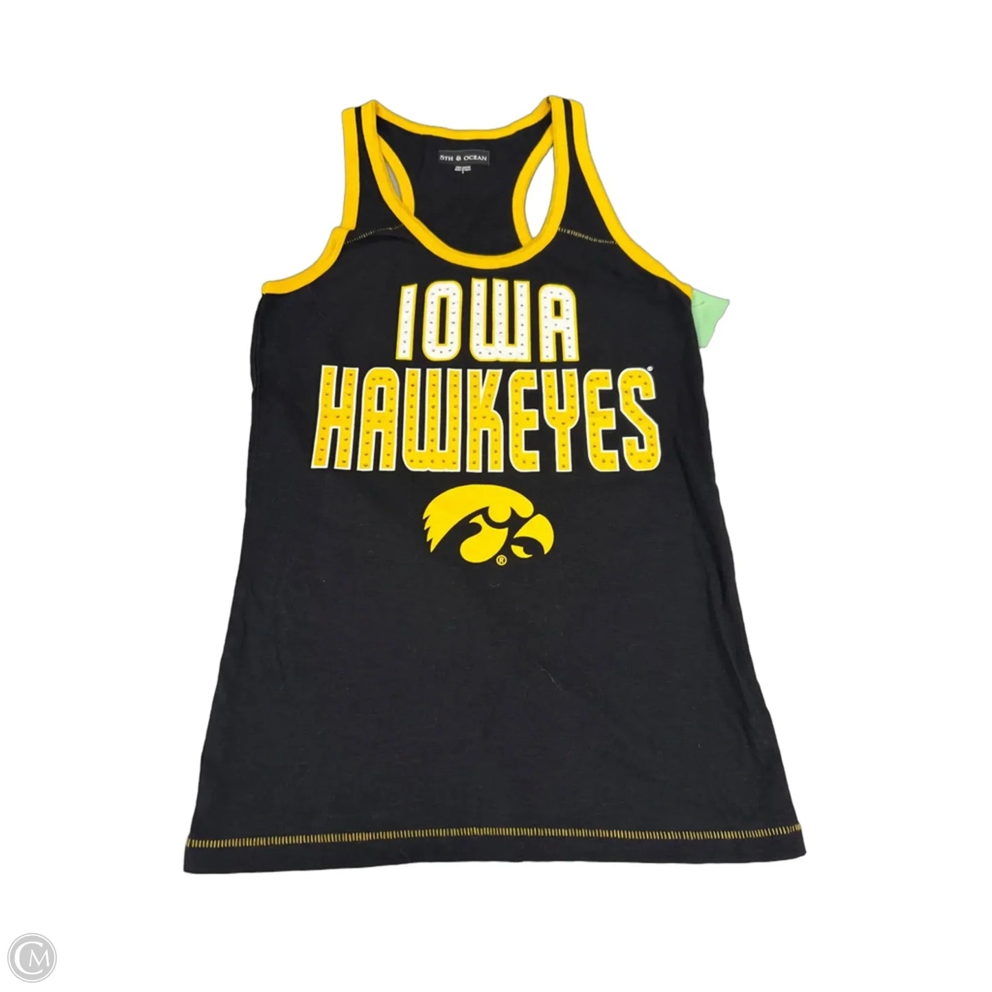 Tank Top By Cmf In Black & Yellow, Size: S