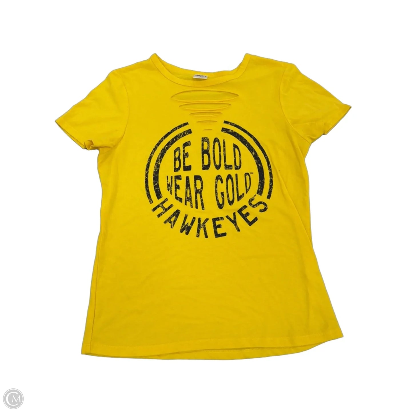 Top Short Sleeve By Cmf In Yellow, Size: S