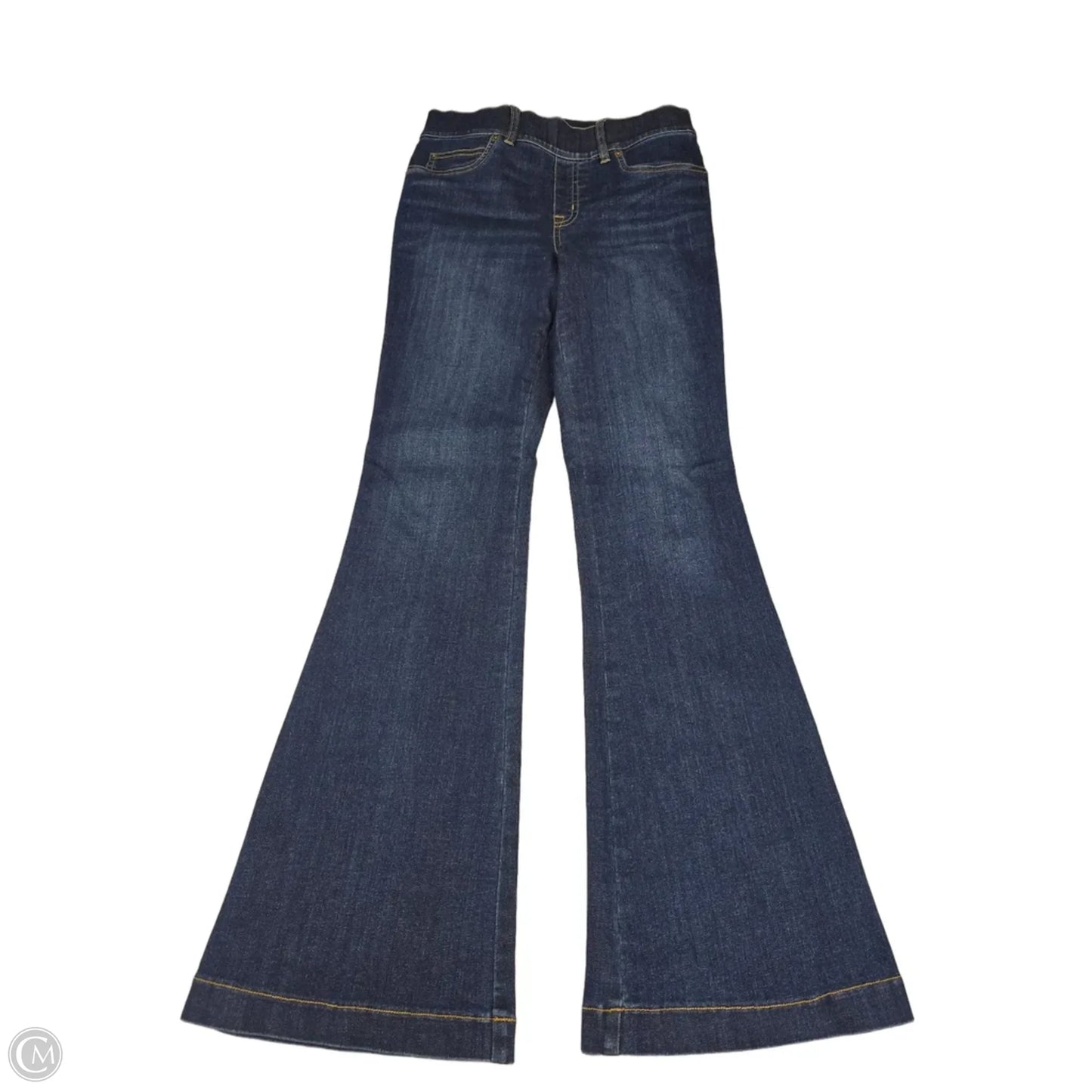 Jeans Flared By Spanx In Blue Denim, Size: 4