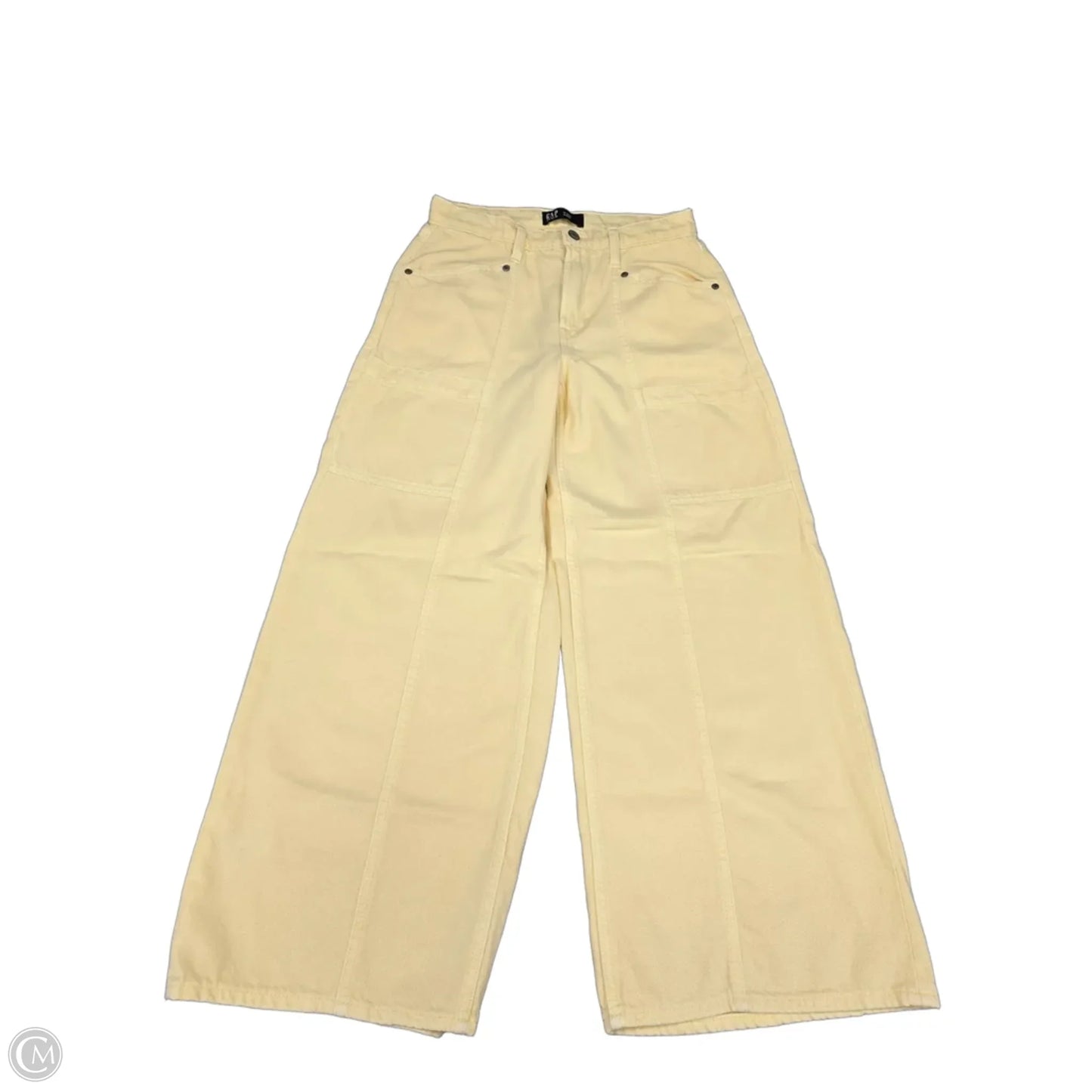 Jeans Wide Leg By Gap In Yellow, Size: 0