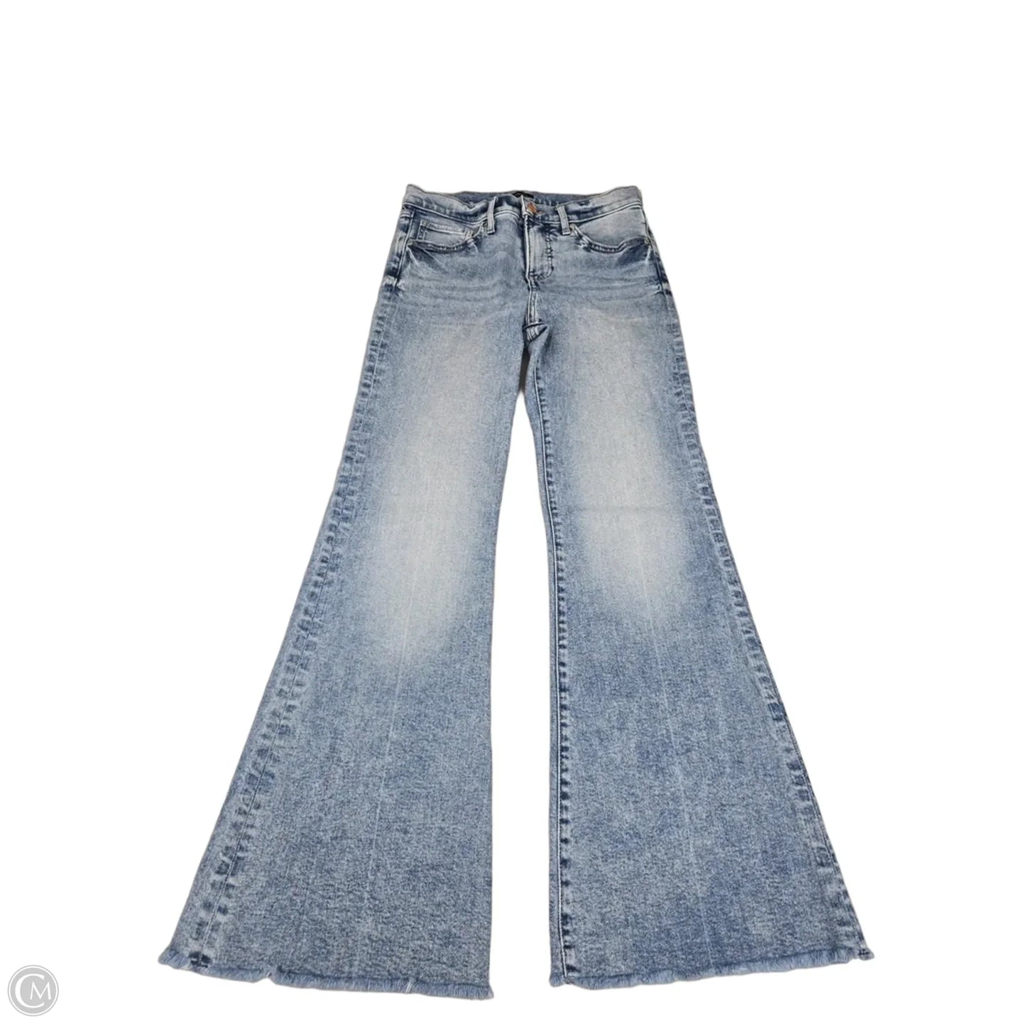 Jeans Flared By Express In Blue Denim, Size: 4