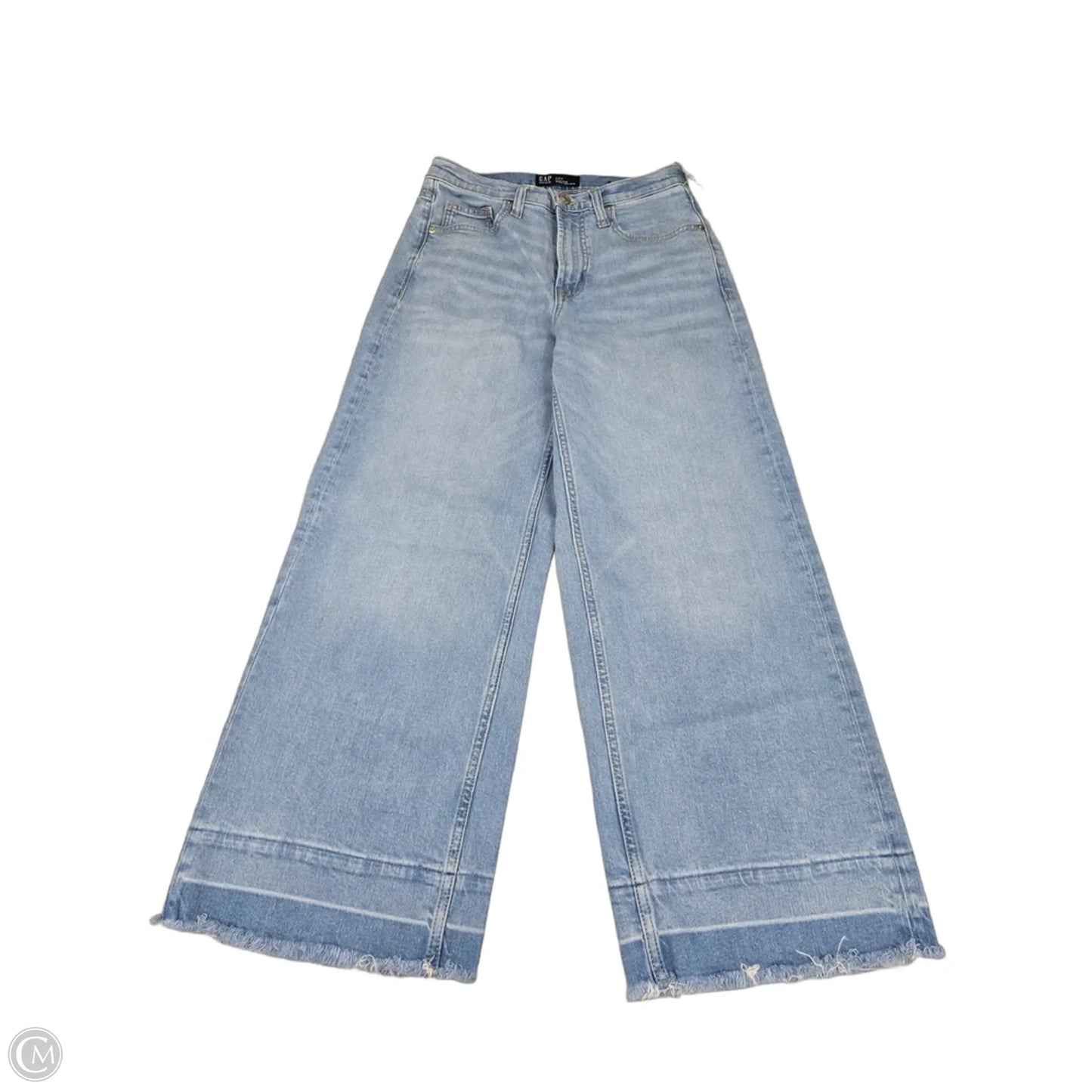 Jeans Wide Leg By Gap In Blue Denim, Size: 4