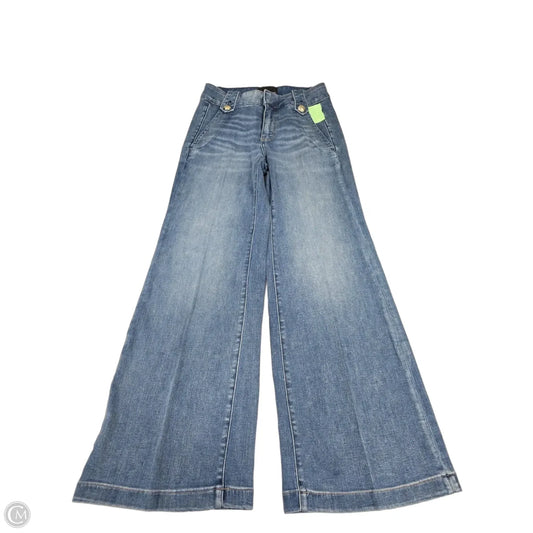 Jeans Wide Leg By White House Black Market In Blue Denim, Size: 4p
