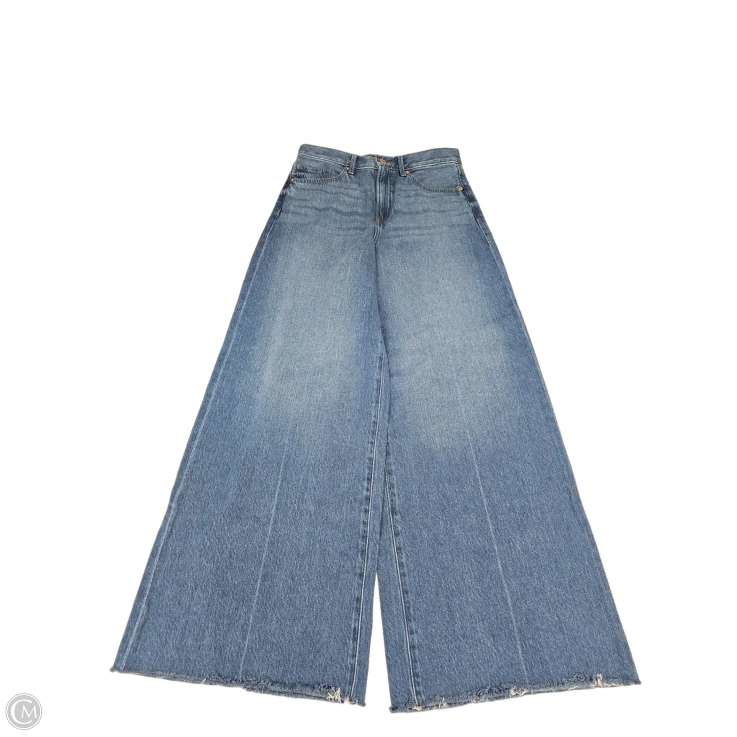 Jeans Wide Leg By Express In Blue Denim, Size: 4