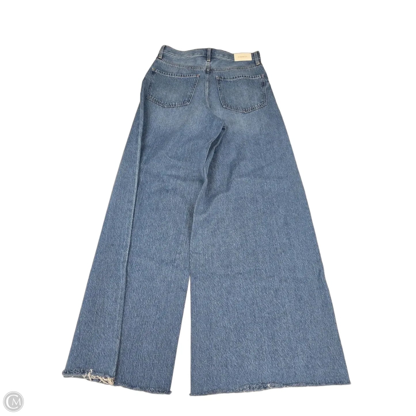 Jeans Wide Leg By Express In Blue Denim, Size: 4