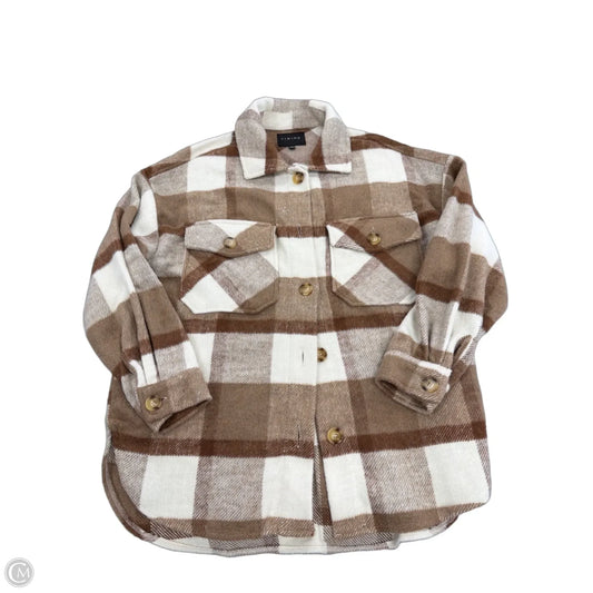 Top Long Sleeve By Timing In Tan, Size: S