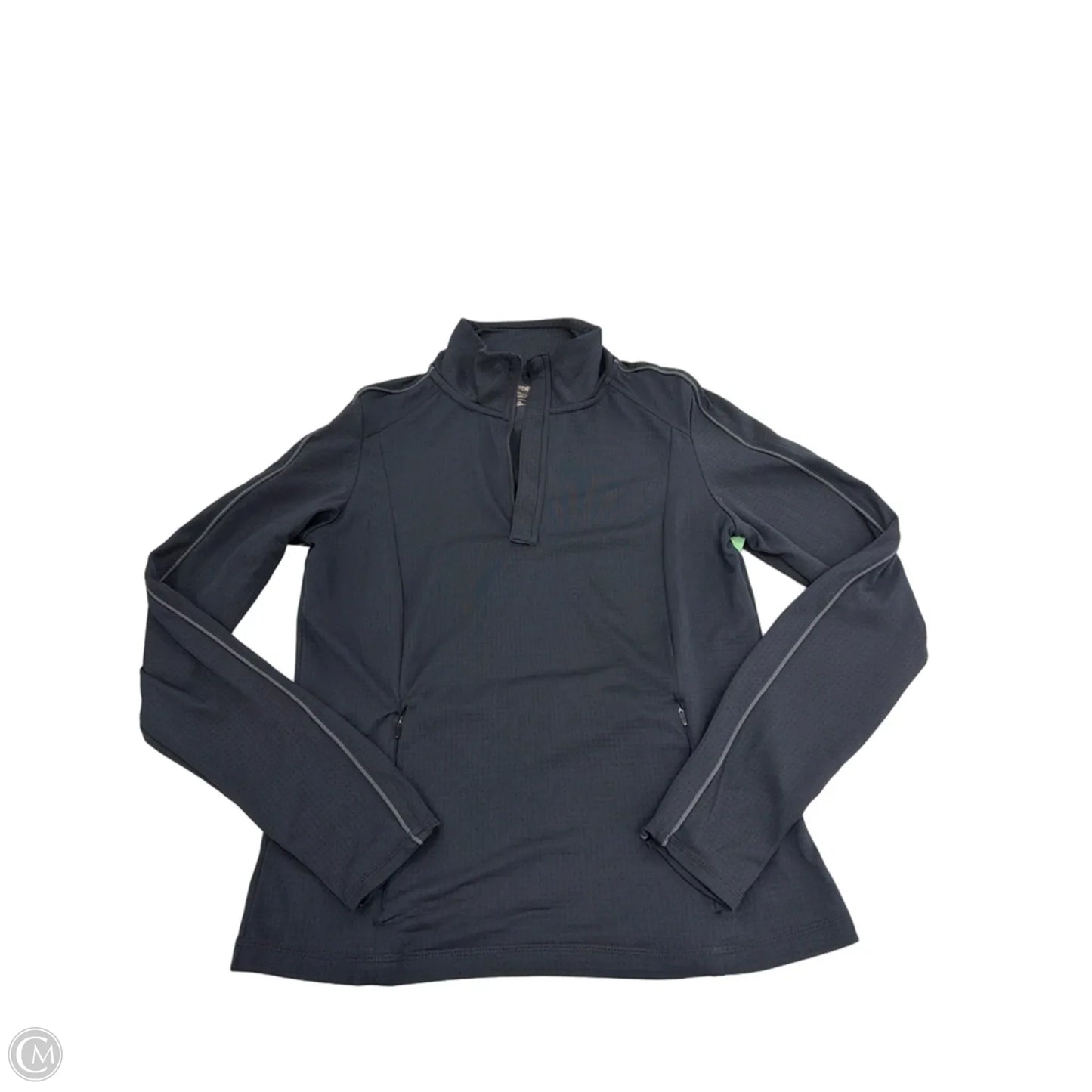 Athletic Top Long Sleeve Collar By Mondetta In Black, Size: S