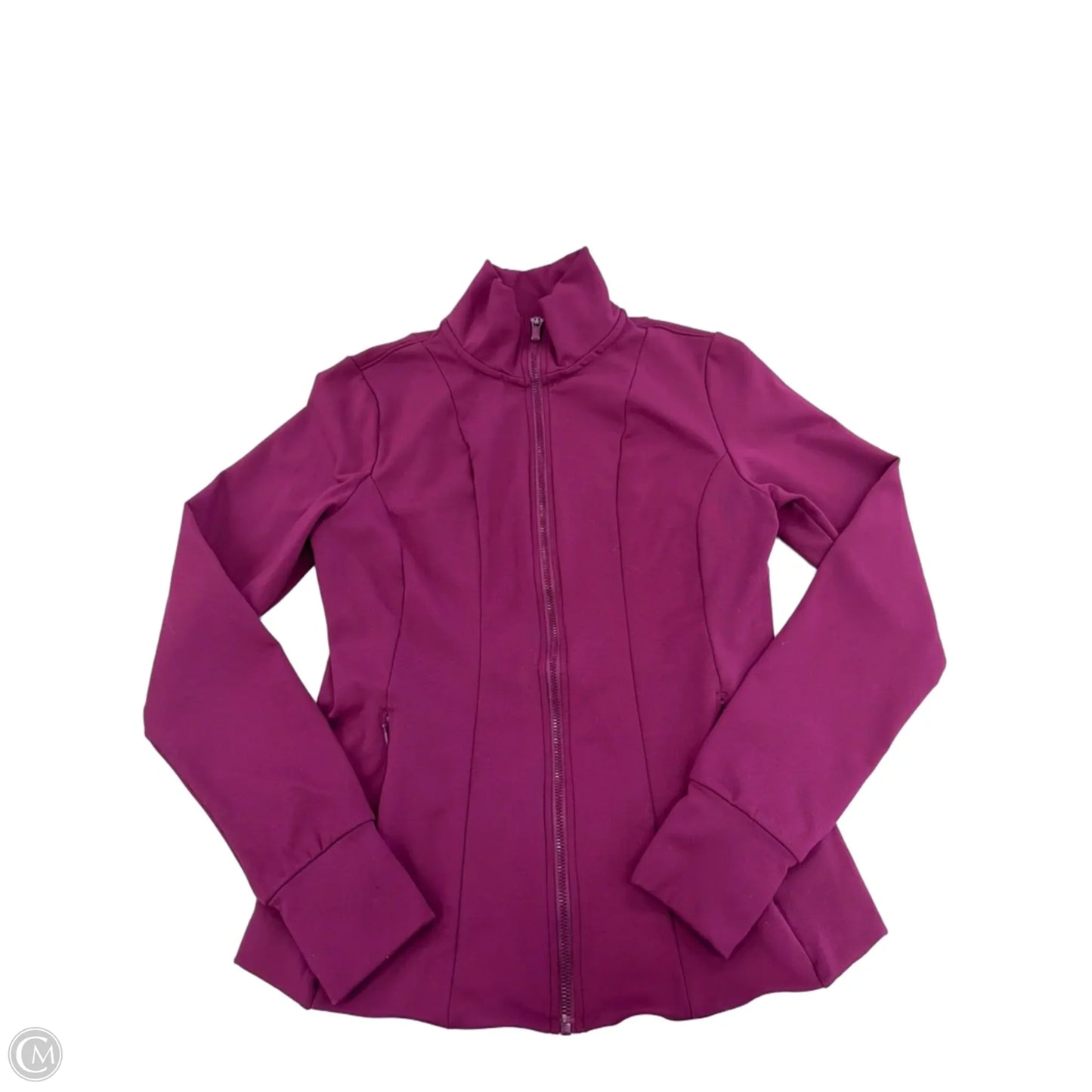 Athletic Top Long Sleeve Collar By Members Mark In Purple, Size: M