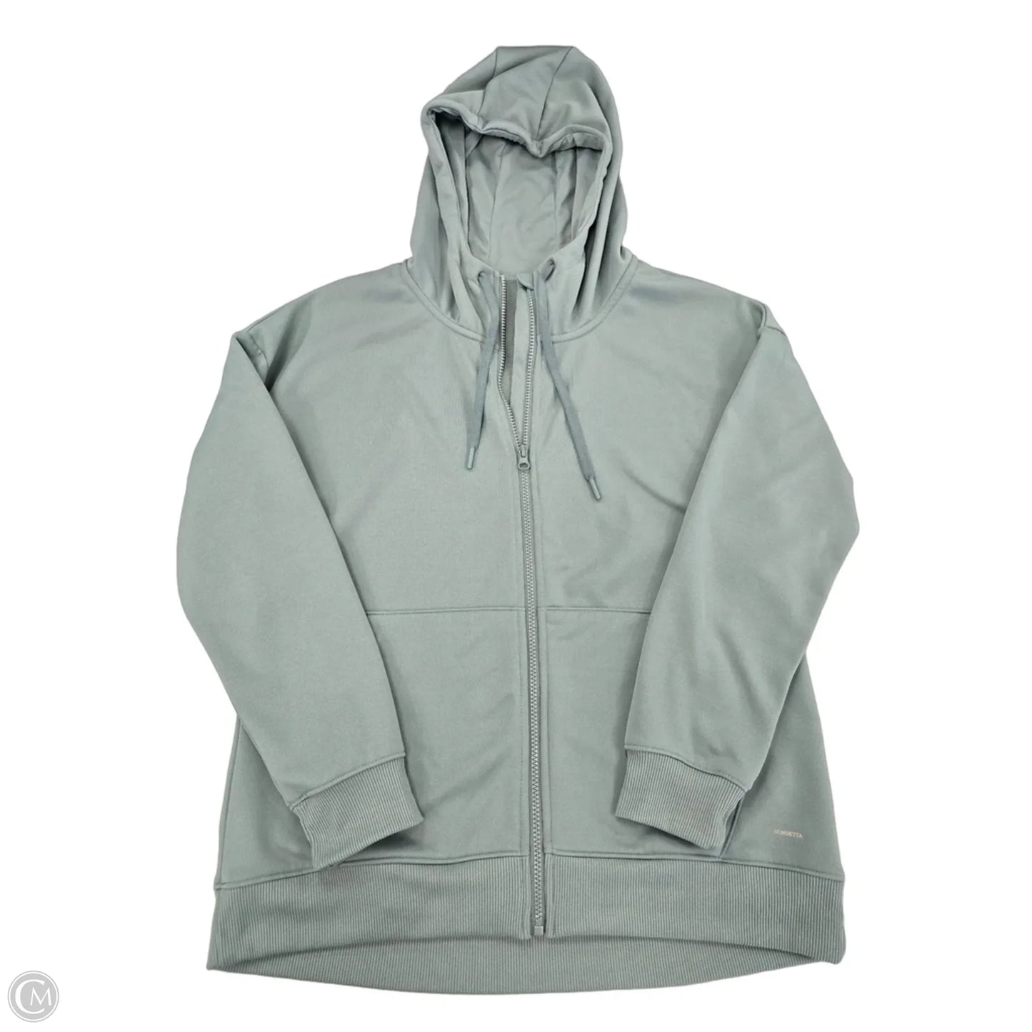 Athletic Top Long Sleeve Hoodie By Mondetta In Green, Size: M