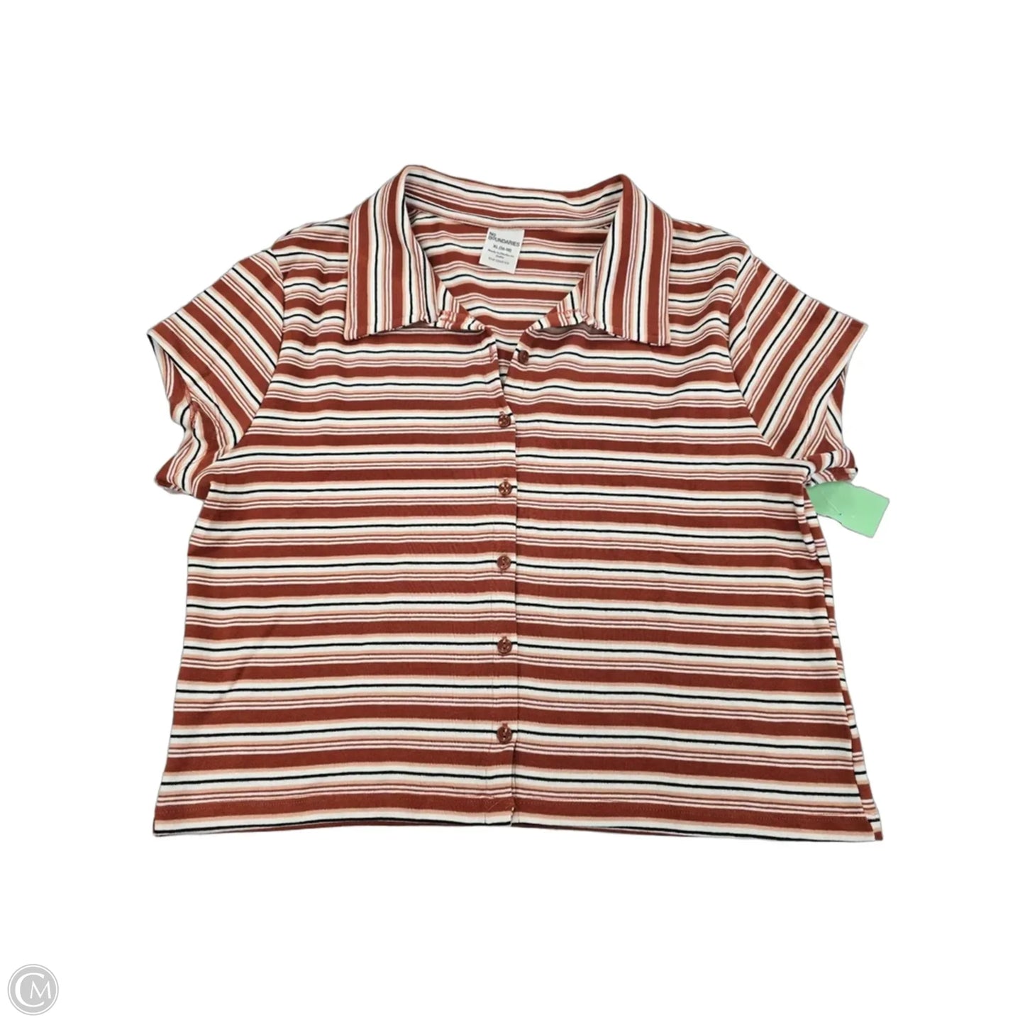 Top Short Sleeve By No Boundaries In Orange, Size: Xl