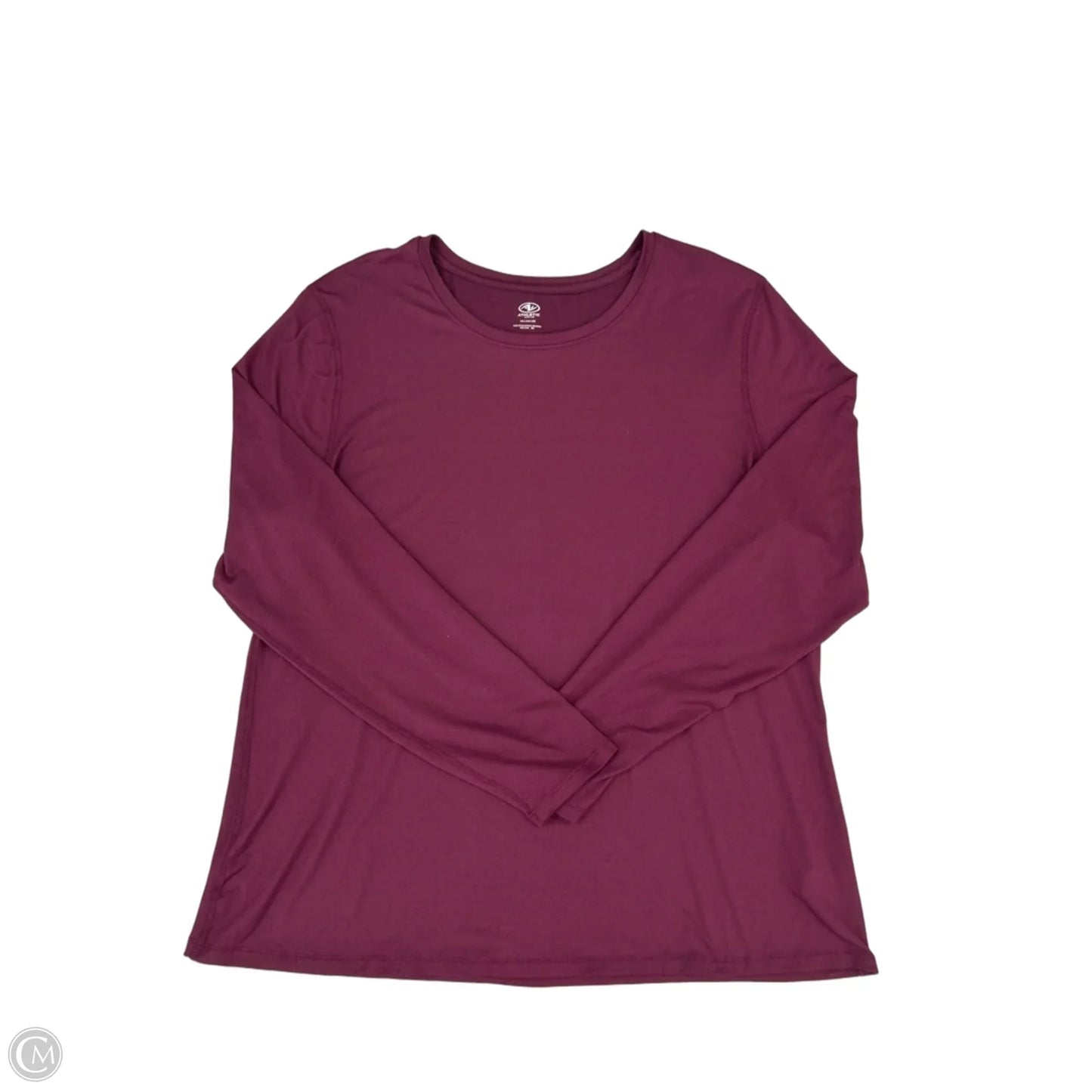 Athletic Top Long Sleeve Crewneck By Athletic Works In Purple, Size: Xxl
