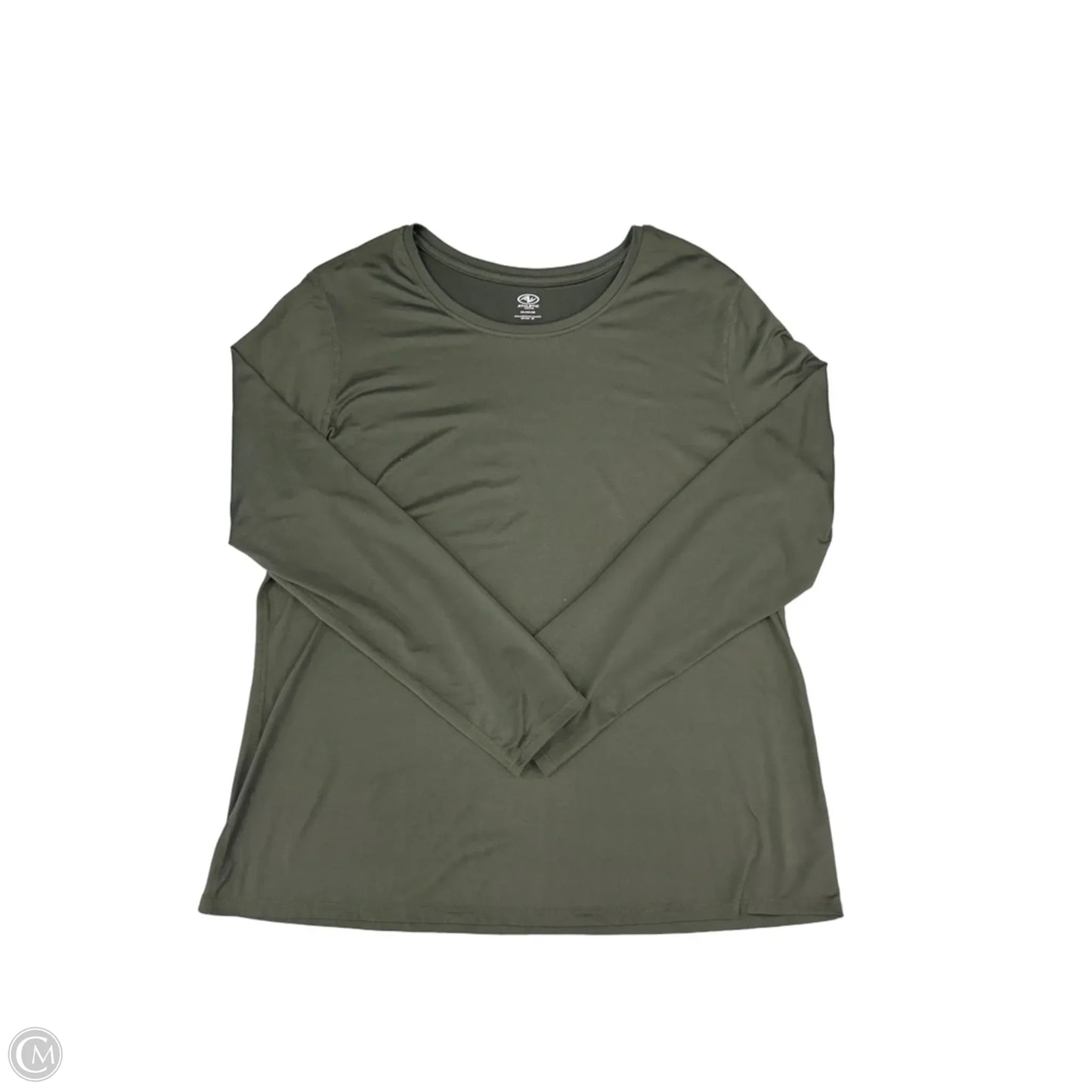 Athletic Top Long Sleeve Crewneck By Athletic Works In Green, Size: Xxl