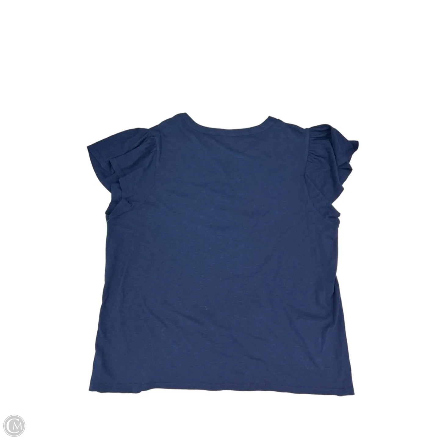 Top Short Sleeve By Kim Rogers In Navy, Size: Xl