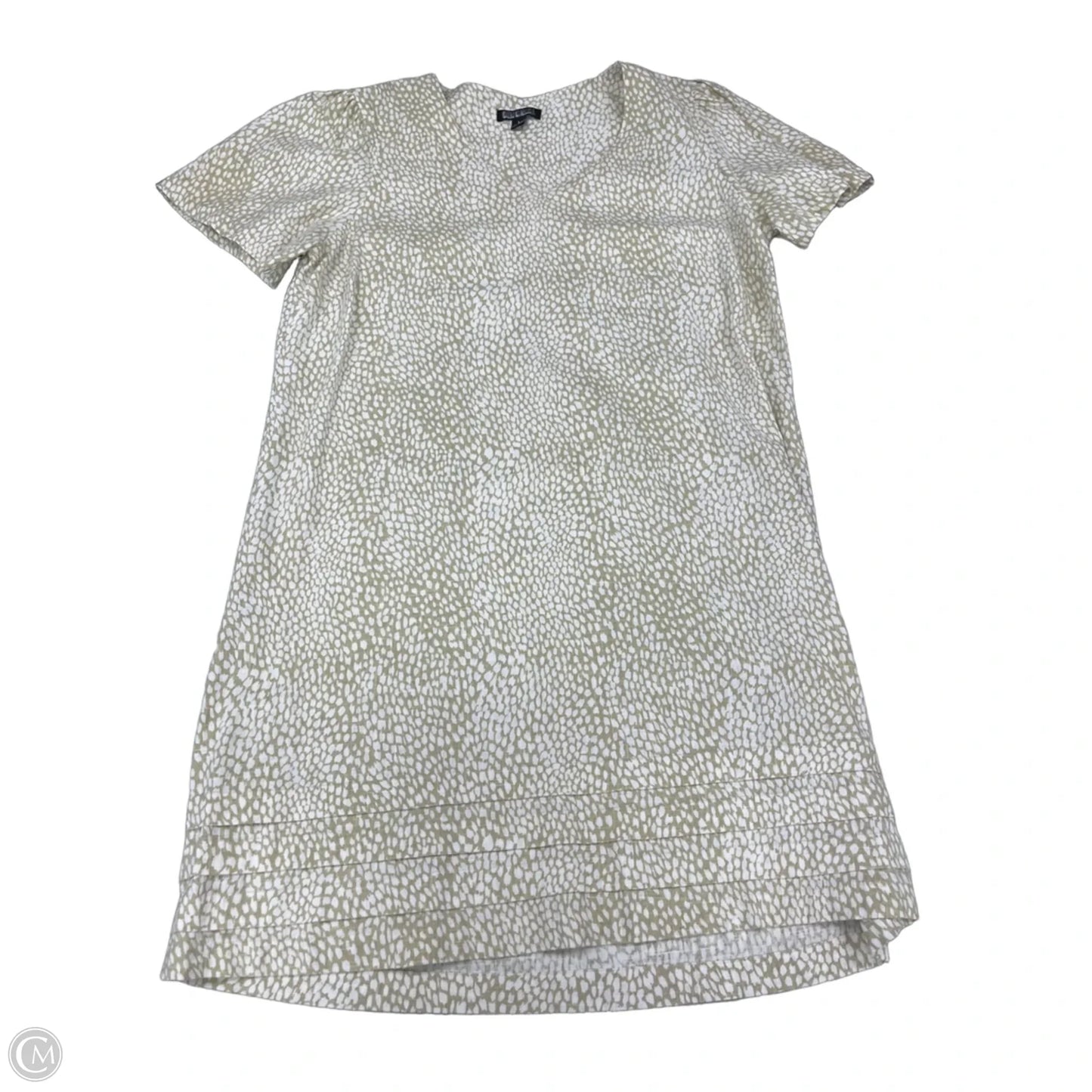 Dress Casual Short By Nicole By Nicole Miller In Green & White, Size: L