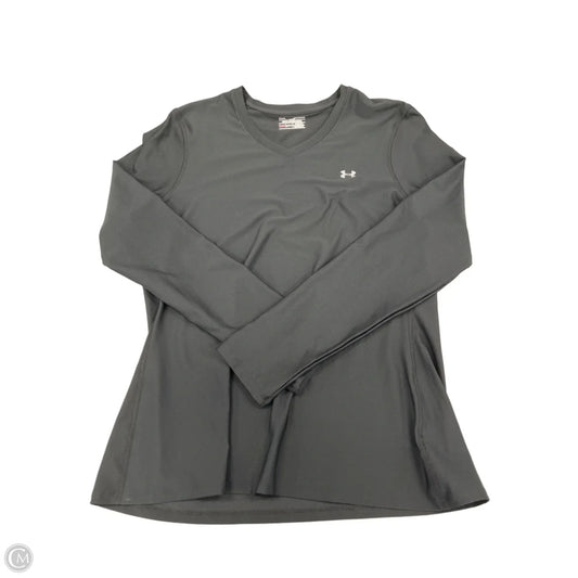 Athletic Top Long Sleeve Crewneck By Under Armour In Black, Size: Xl