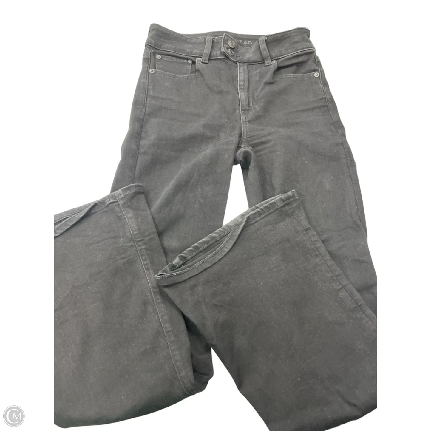Jeans Flared By American Eagle In Black Denim, Size: 4