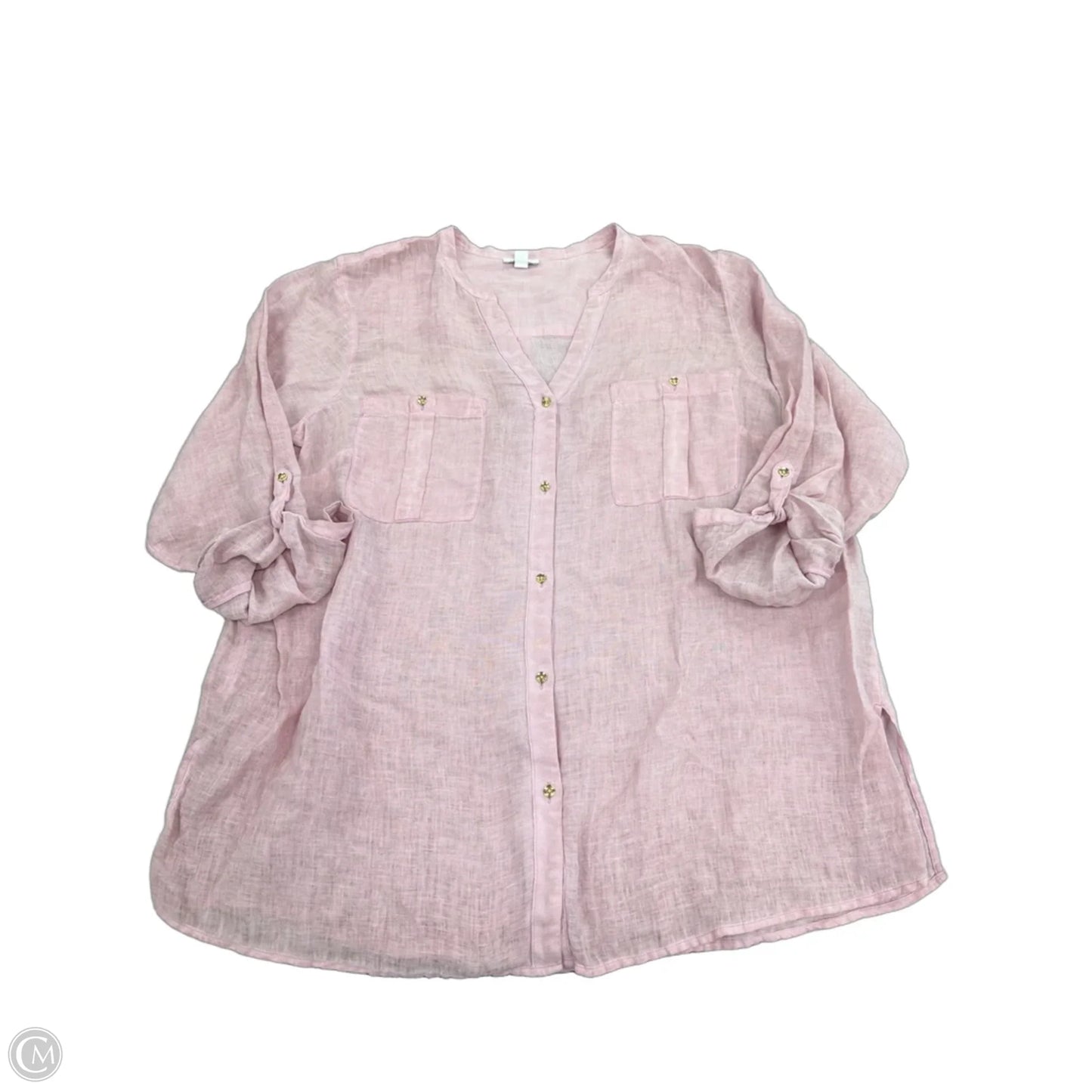 Top Long Sleeve By J. Jill In Pink, Size: Xl