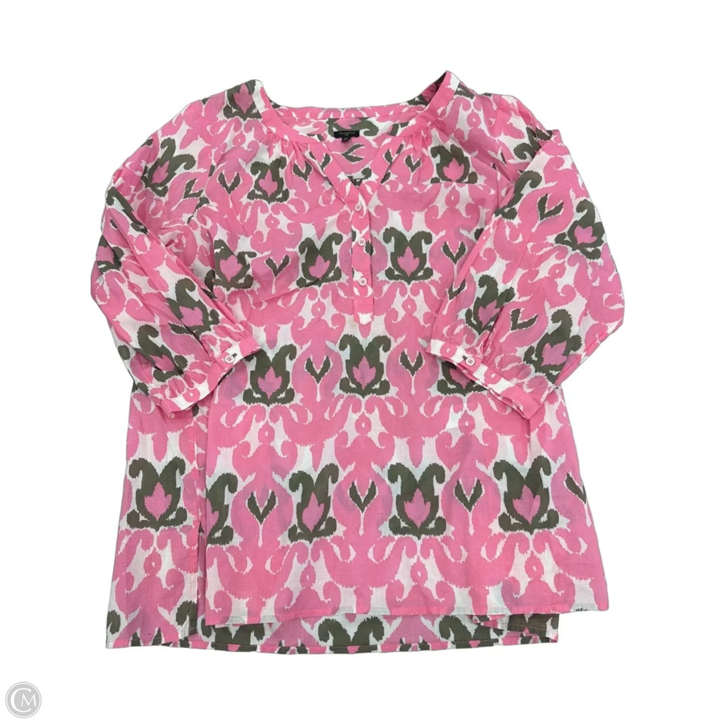 Top 3/4 Sleeve By Talbots In Pink, Size: 2x