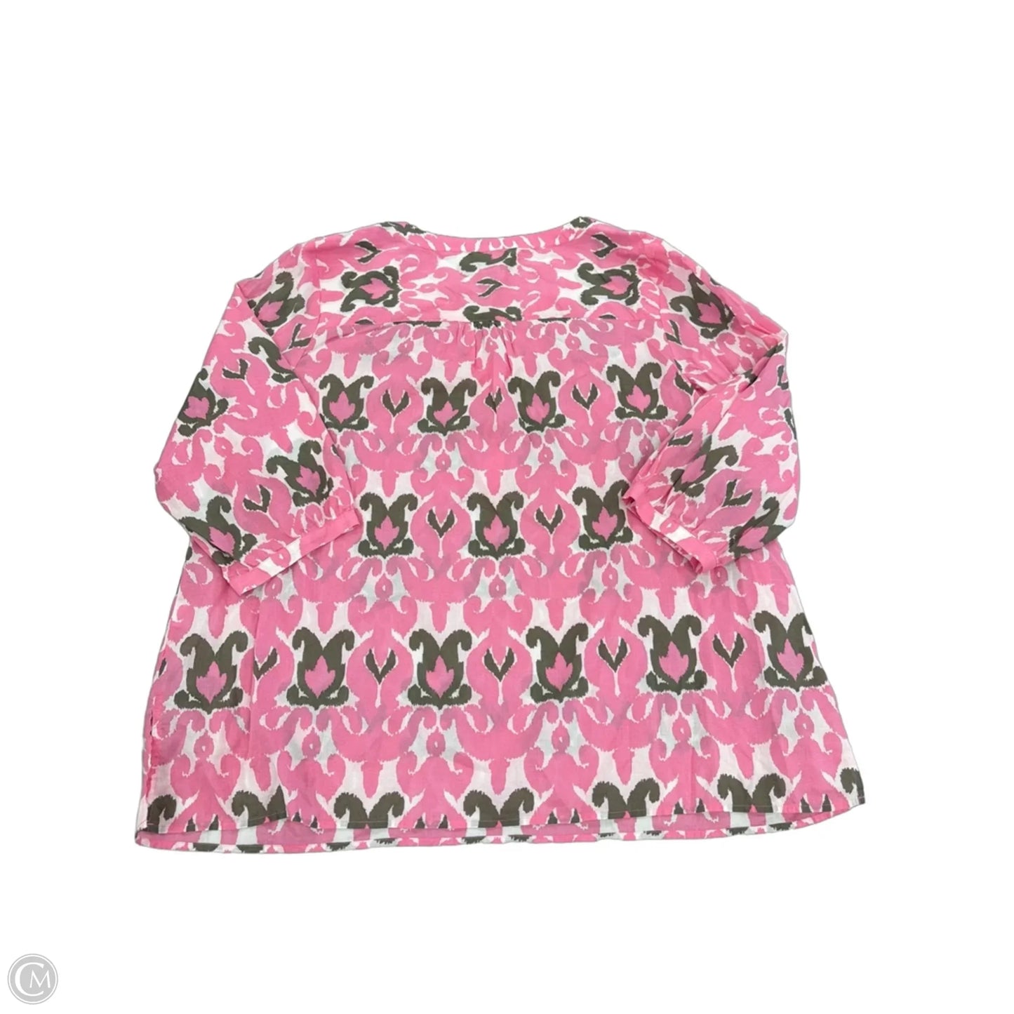 Top 3/4 Sleeve By Talbots In Pink, Size: 2x