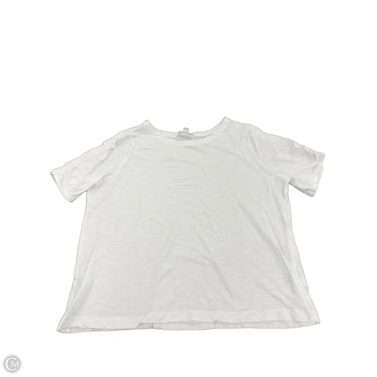 Top Short Sleeve By J. Jill In White, Size: 2x