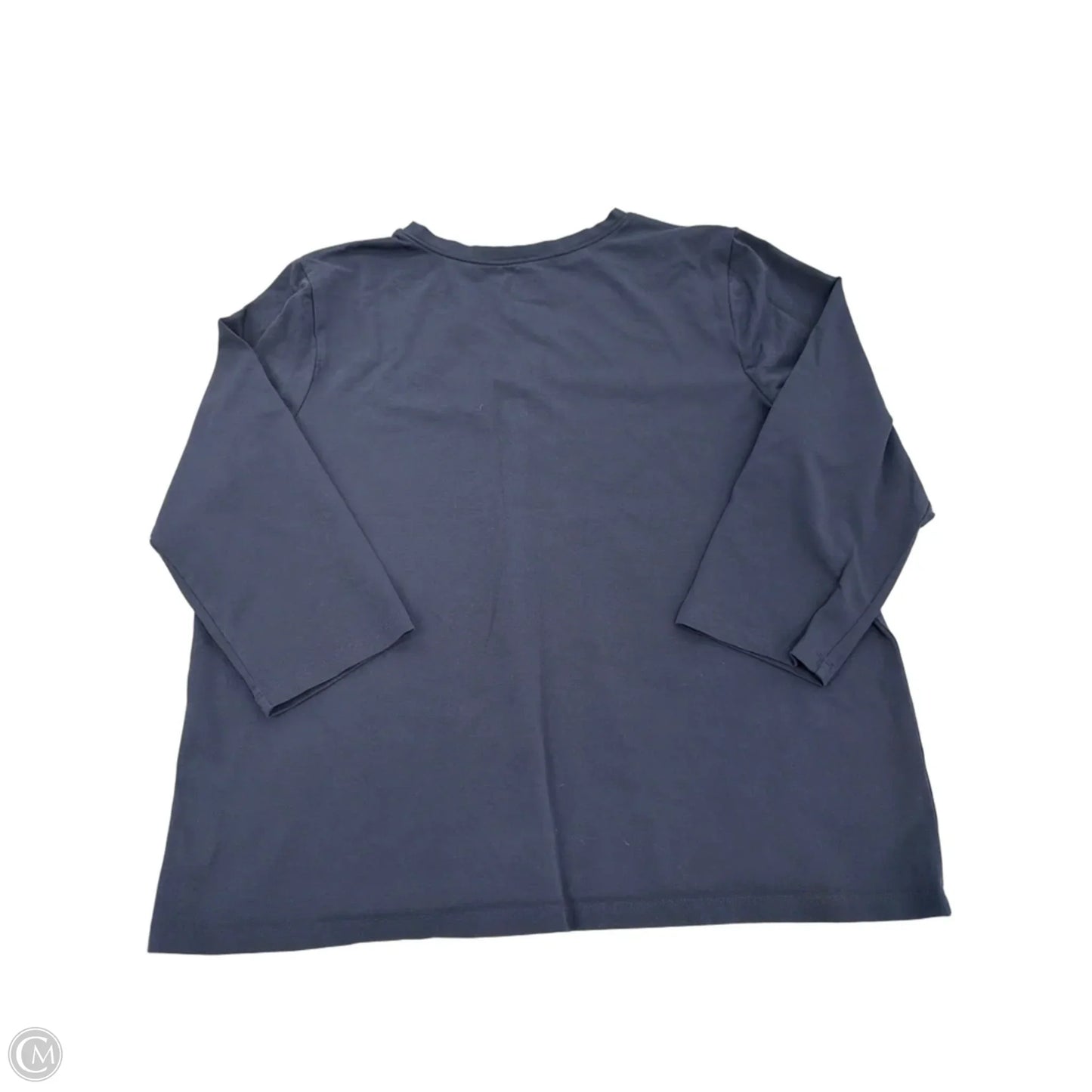 Top 3/4 Sleeve By Chicos In Navy, Size: Xxl