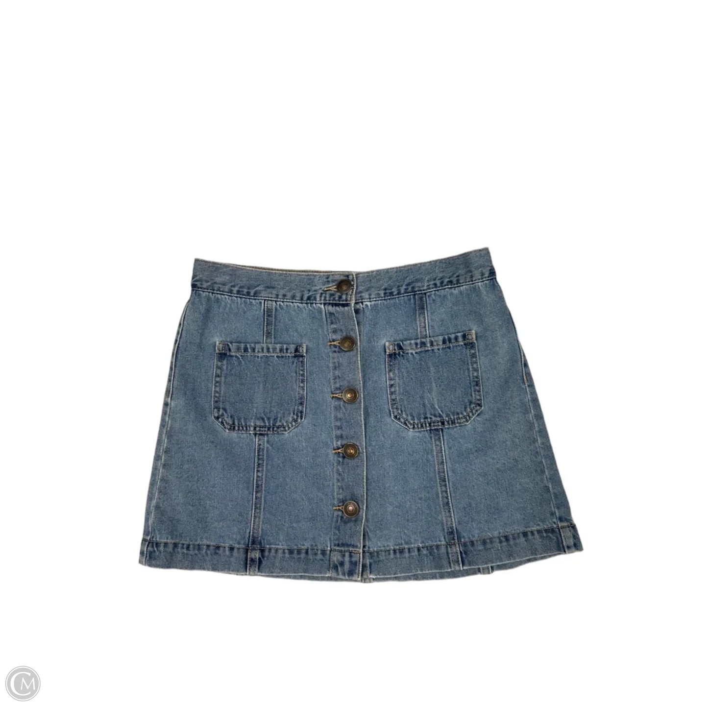 Skirt Mini & Short By Forever 21 In Blue Denim, Size: 4