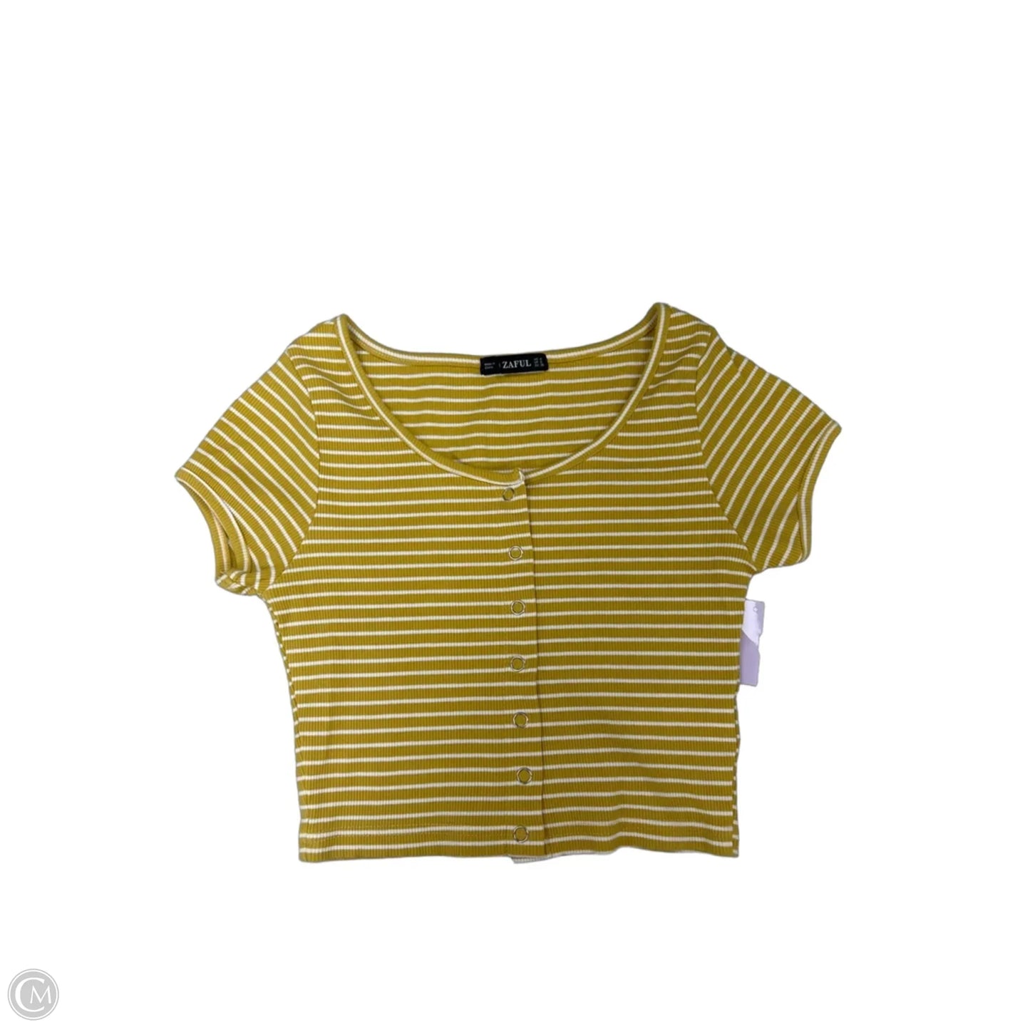 Top Short Sleeve By Zaful In Yellow, Size: S