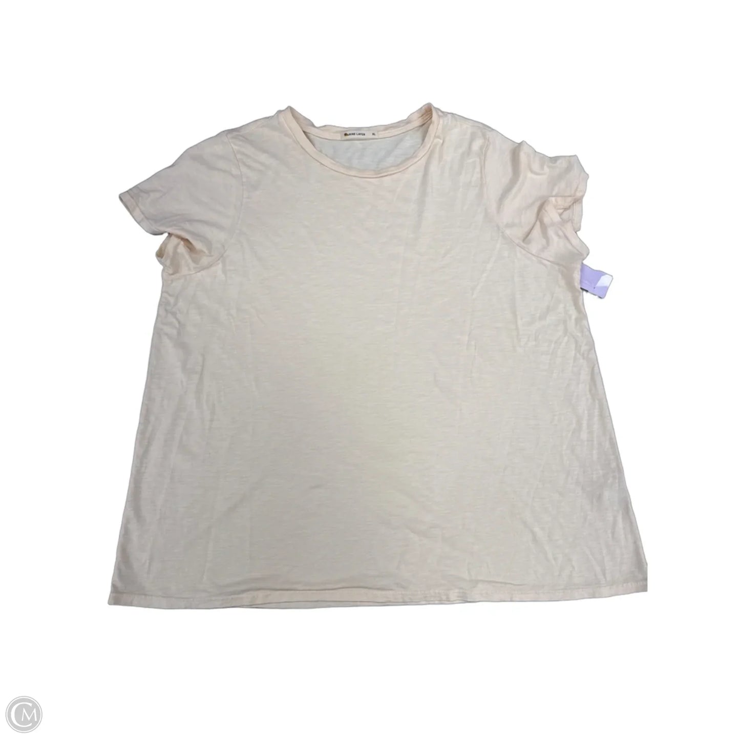 Top Short Sleeve By Marine Layer In Yellow, Size: Xl