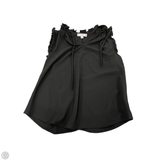 Top Sleeveless By L Love In Black, Size: S