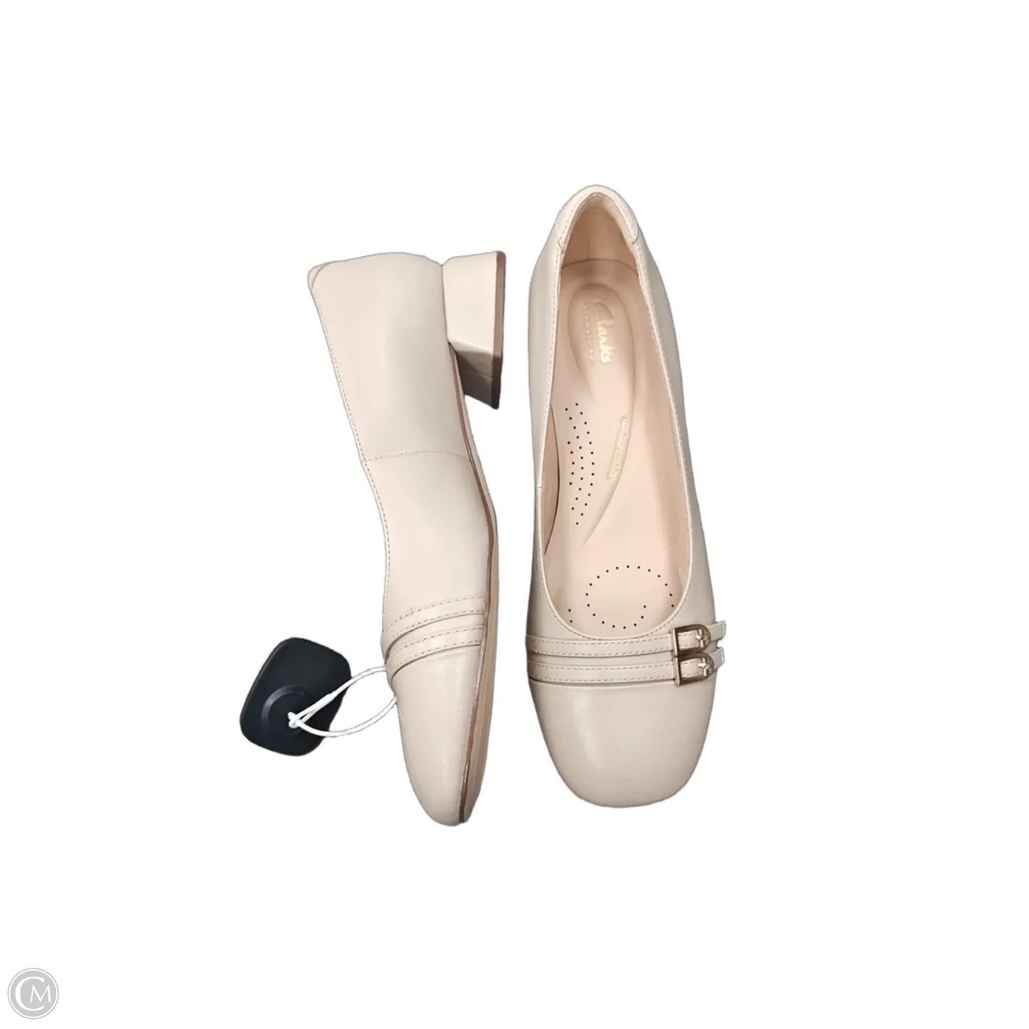 Shoes Heels Block By Clarks In Beige, Size: 7