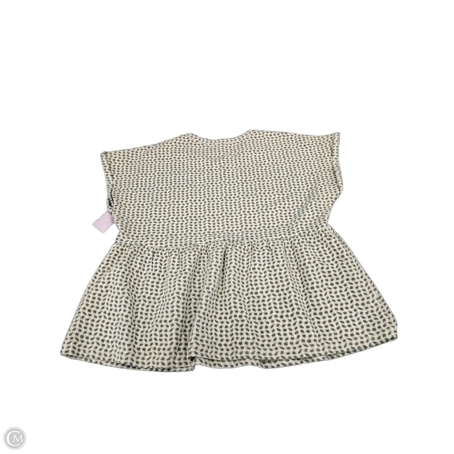 Top Short Sleeve By Polagram In Blue & Cream, Size: Xxl
