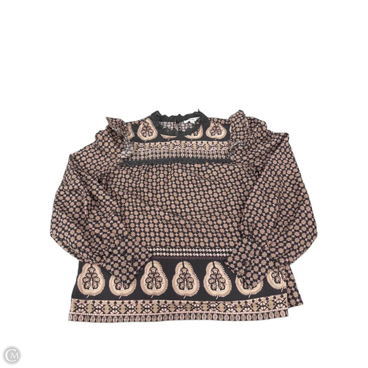 Top Long Sleeve By Mine In Geometric Pattern, Size: S