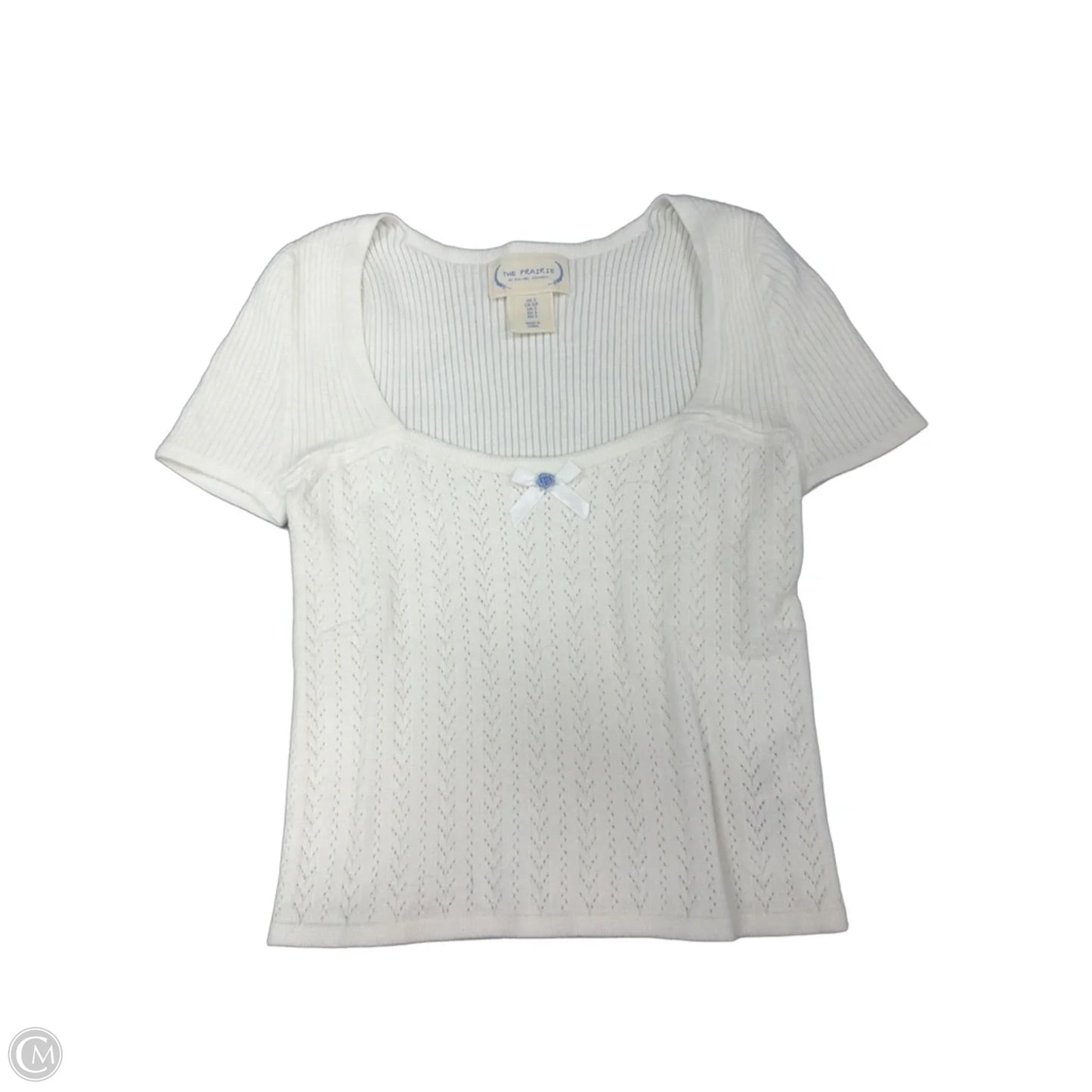 Top Short Sleeve By Cmf In White, Size: S