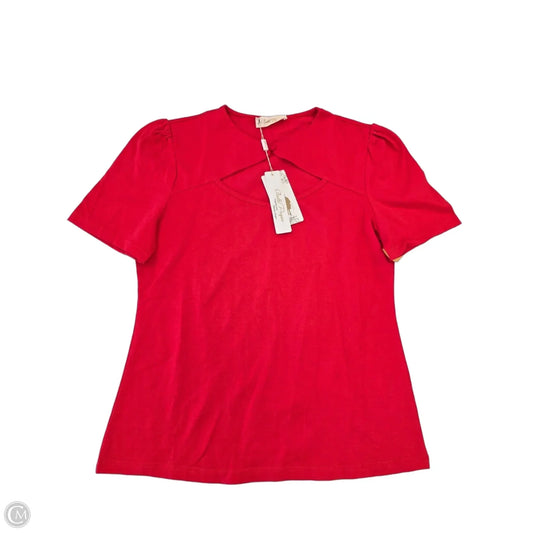 Top Short Sleeve By Cme In Red, Size: L
