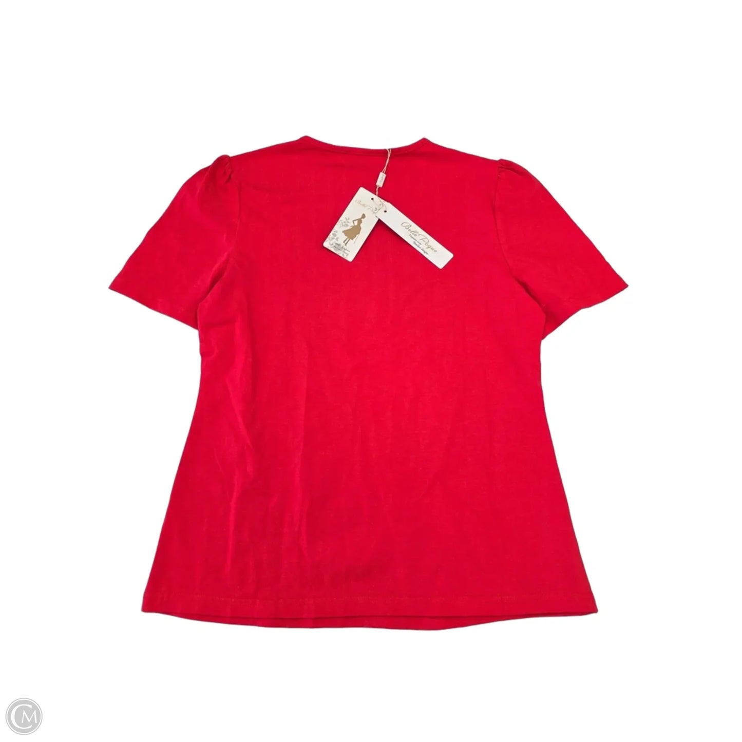 Top Short Sleeve By Cme In Red, Size: L