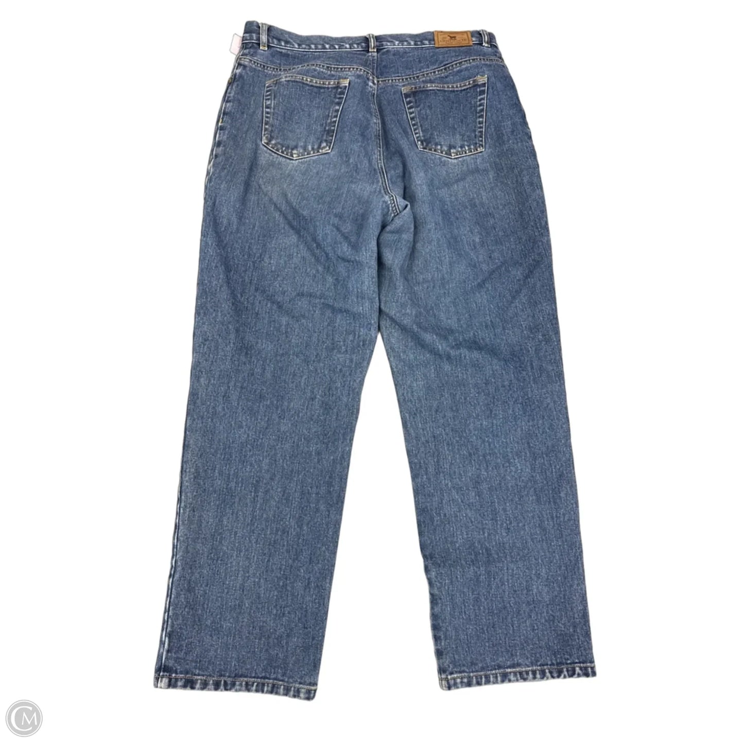 Jeans Straight By Lauren By Ralph Lauren In Blue Denim, Size: 14