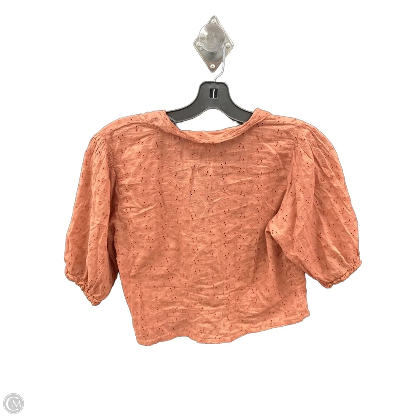 Top Short Sleeve By Natural Life In Orange, Size: L