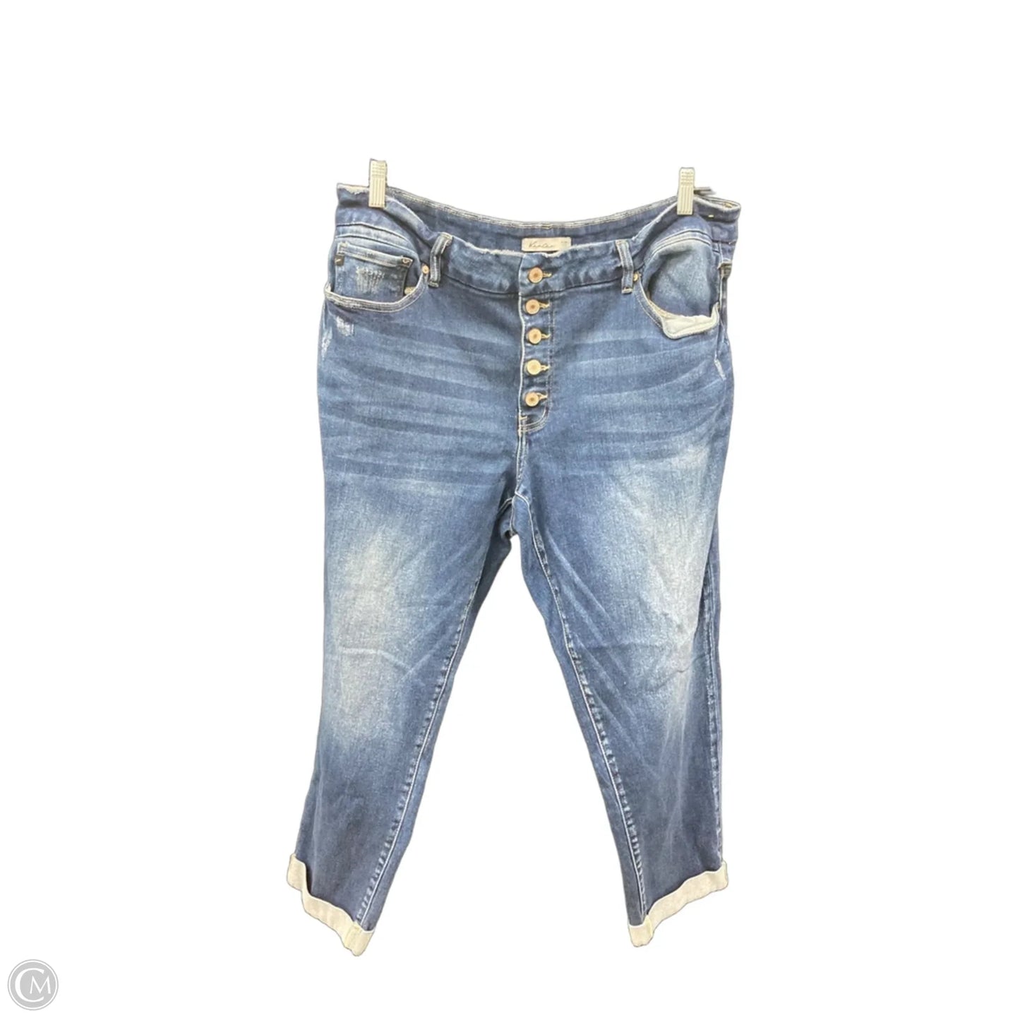 Jeans Straight By Kancan In Blue Denim, Size: 22