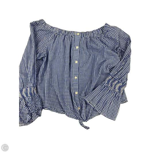 Top 3/4 Sleeve By Lucky Brand In Blue, Size: M