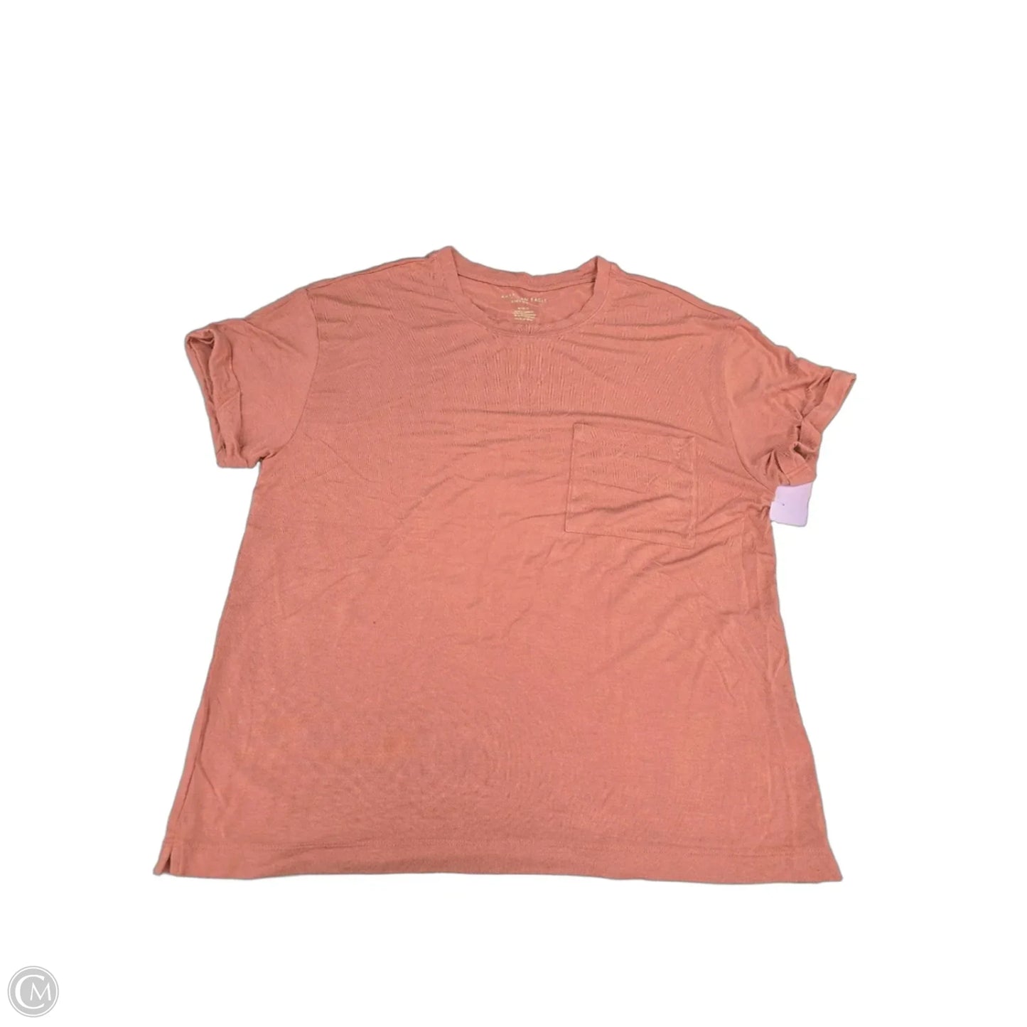 Top Short Sleeve By American Eagle In Peach, Size: M