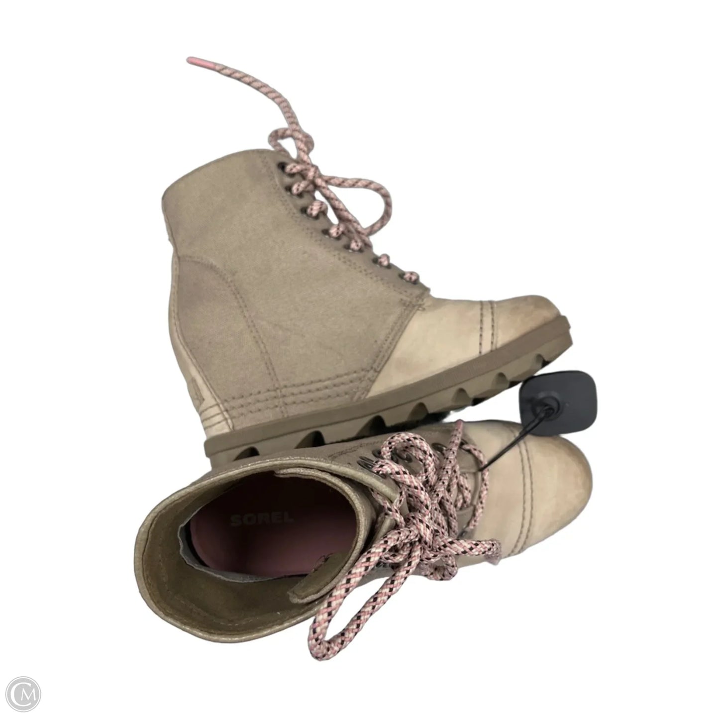 Boots Ankle Heels By Sorel In Beige, Size: 7
