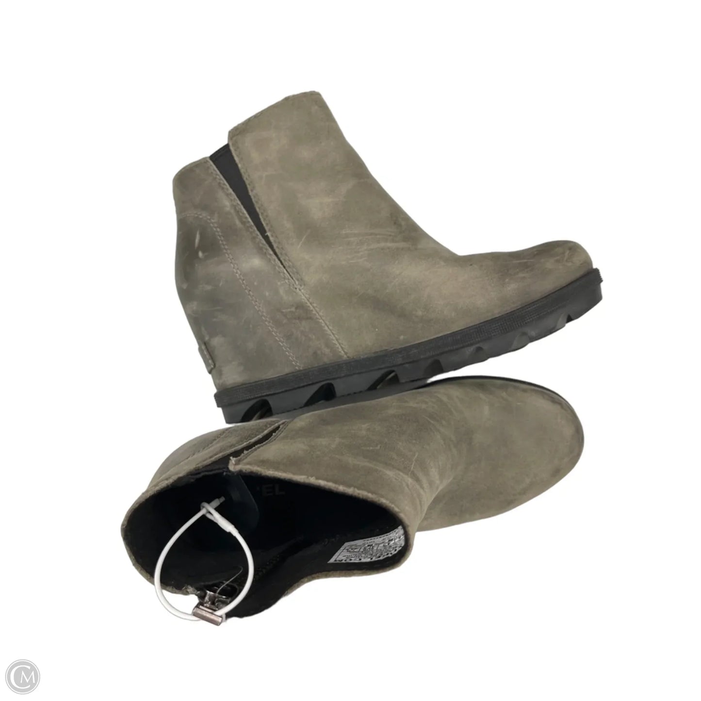 Boots Ankle Heels By Sorel In Grey, Size: 6.5