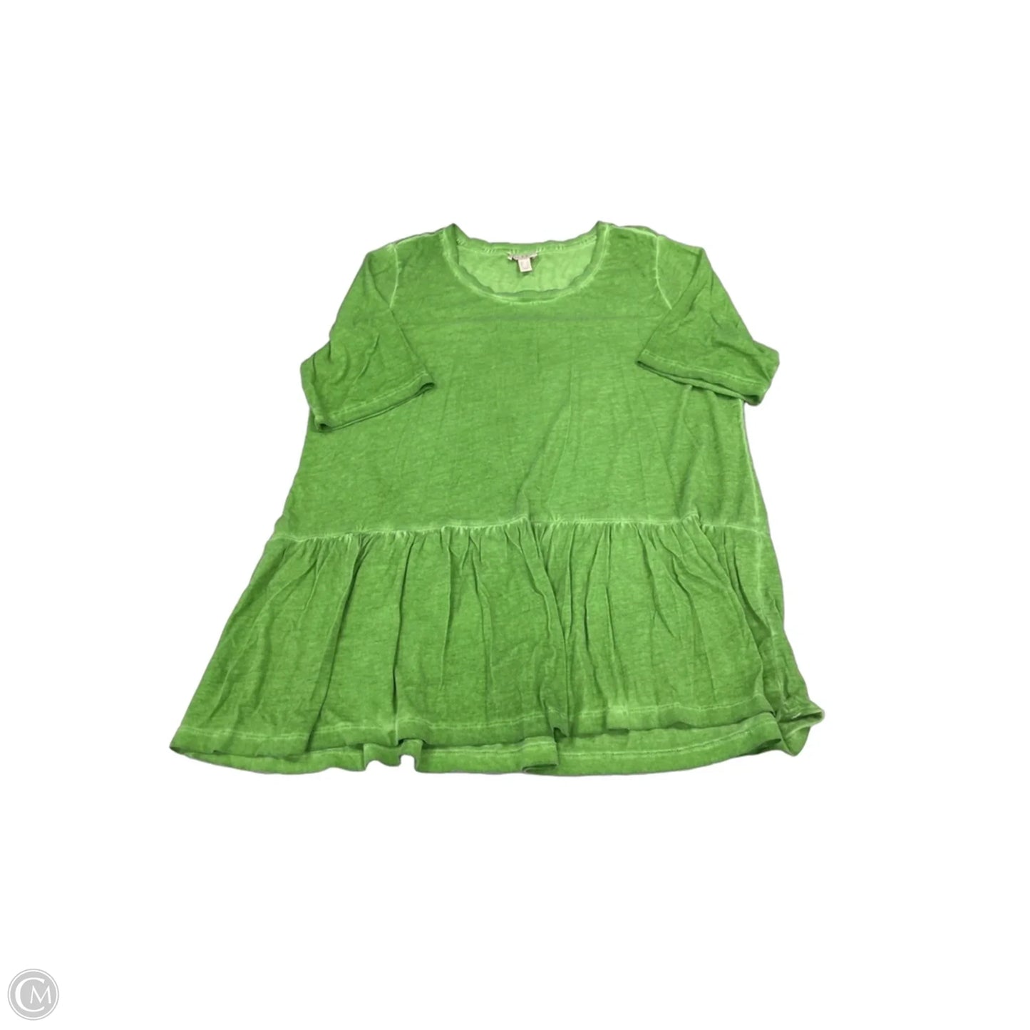 Top Short Sleeve By Logo In Green, Size: L