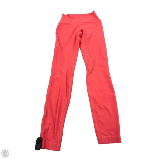 Athletic Leggings By Lululemon In Coral, Size: 4