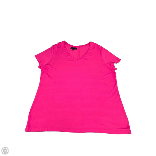 Top Short Sleeve By Attention In Pink, Size: 1x