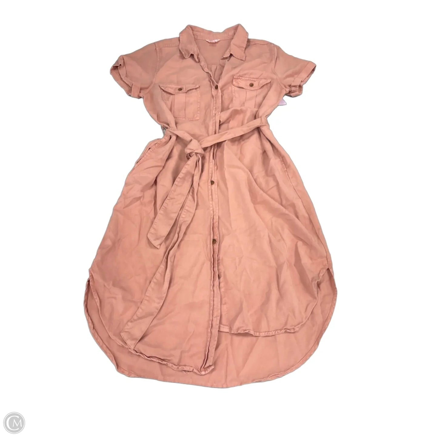 Dress Casual Midi By Cmf In Peach, Size: M
