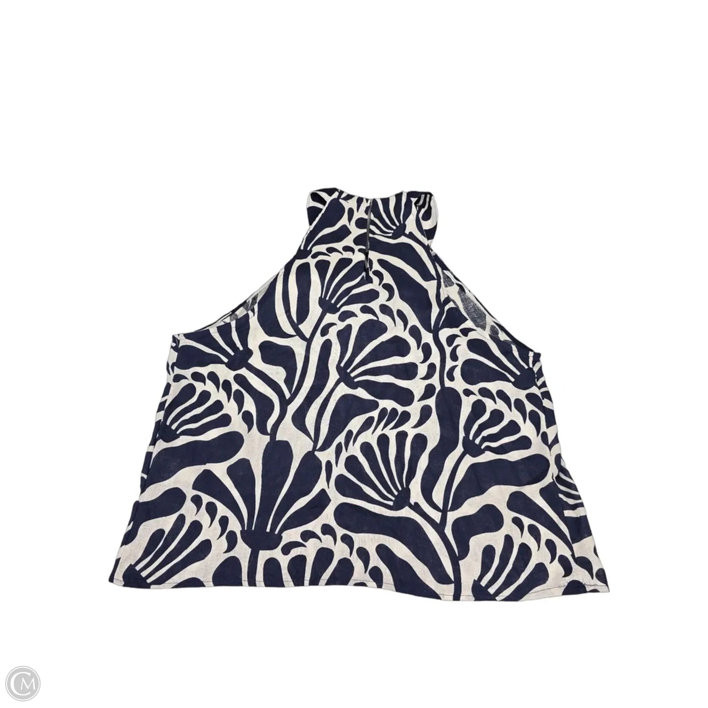 Tank Top By Christian Siriano In Blue & White, Size: L